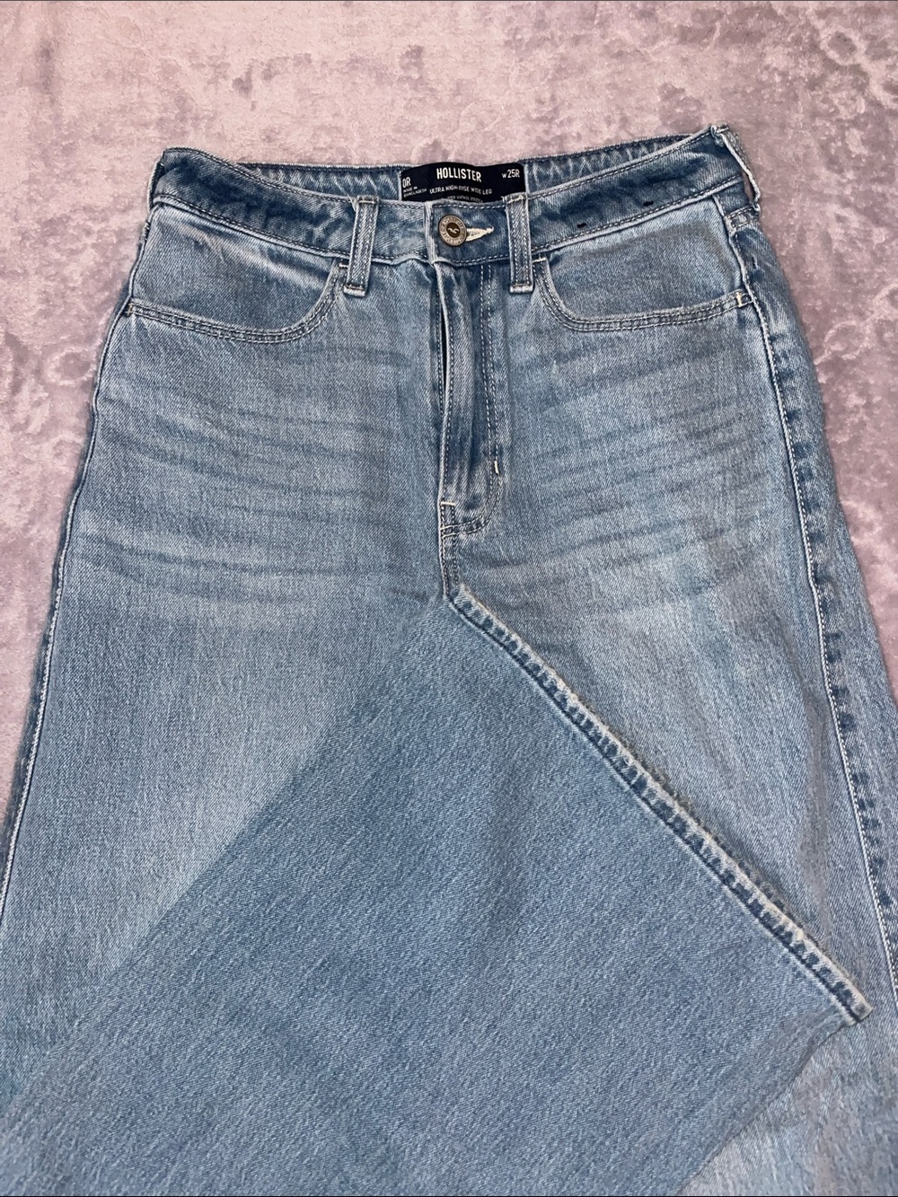 Hollister Light Wash Blue Women's Wide-Leg Jeans